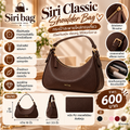 Siri Classic Shoulder Bag (กระเป๋าสะพายไหล่ทรงทรงเกี๊ยว) สีน้ำตาลเข้ม