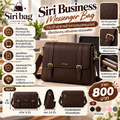 Siri Business Messenger Bag (กระเป๋าสะพายข้างทรงแมสเซนเจอร์) สีน้ำตาลเข้ม